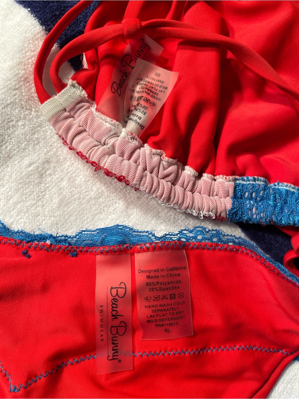 4th of July beach bunny bikini DD top, XL bottoms - Picture 9 of 12